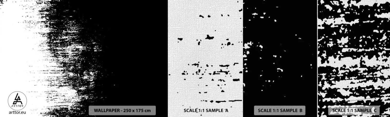 Provbit av fototapet Premium Canvas - Och vinnare är... - Abstraktion, Bit, Svartvitt - 100x30 cm