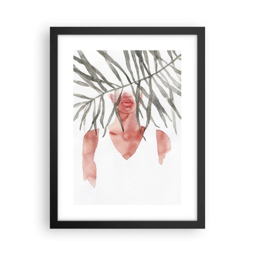 Affisch i svart ram - Tropikens dam - 30x40 cm