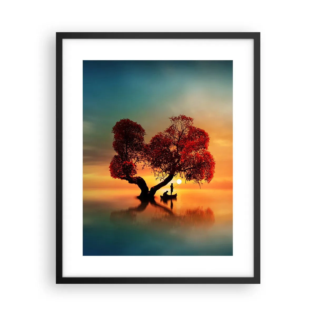 Affisch i svart ram - Avlägsen tystnad - 40x50 cm