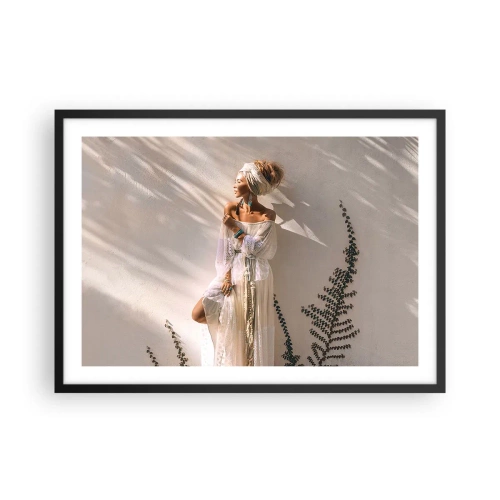 Affisch i svart ram - Solen och flickan - 70x50 cm