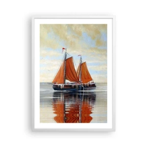 Affisch i vit ram - Hej, segla seglaren… - 50x70 cm