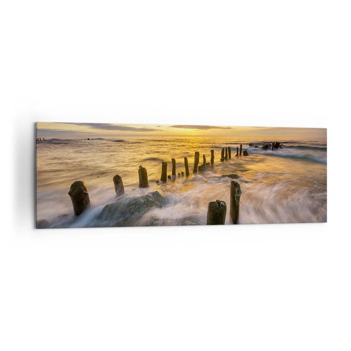 Canvastavla - Bild på duk - Östersjöns råa skönhet - 160x50 cm