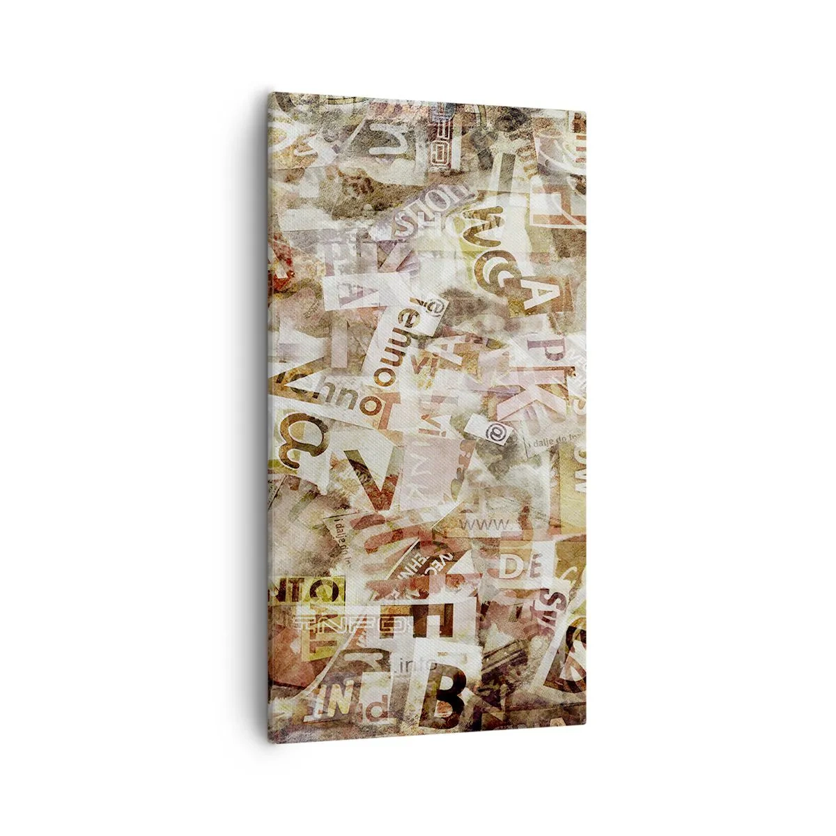 Canvastavla - Bild på duk - Snacket reduceras till enstaka bokstäver - 55x100 cm