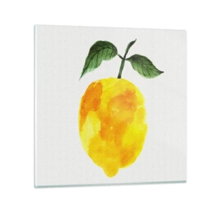 Glastavla - Bild på glas - Hur man känner smaken av solen - 70x70 cm