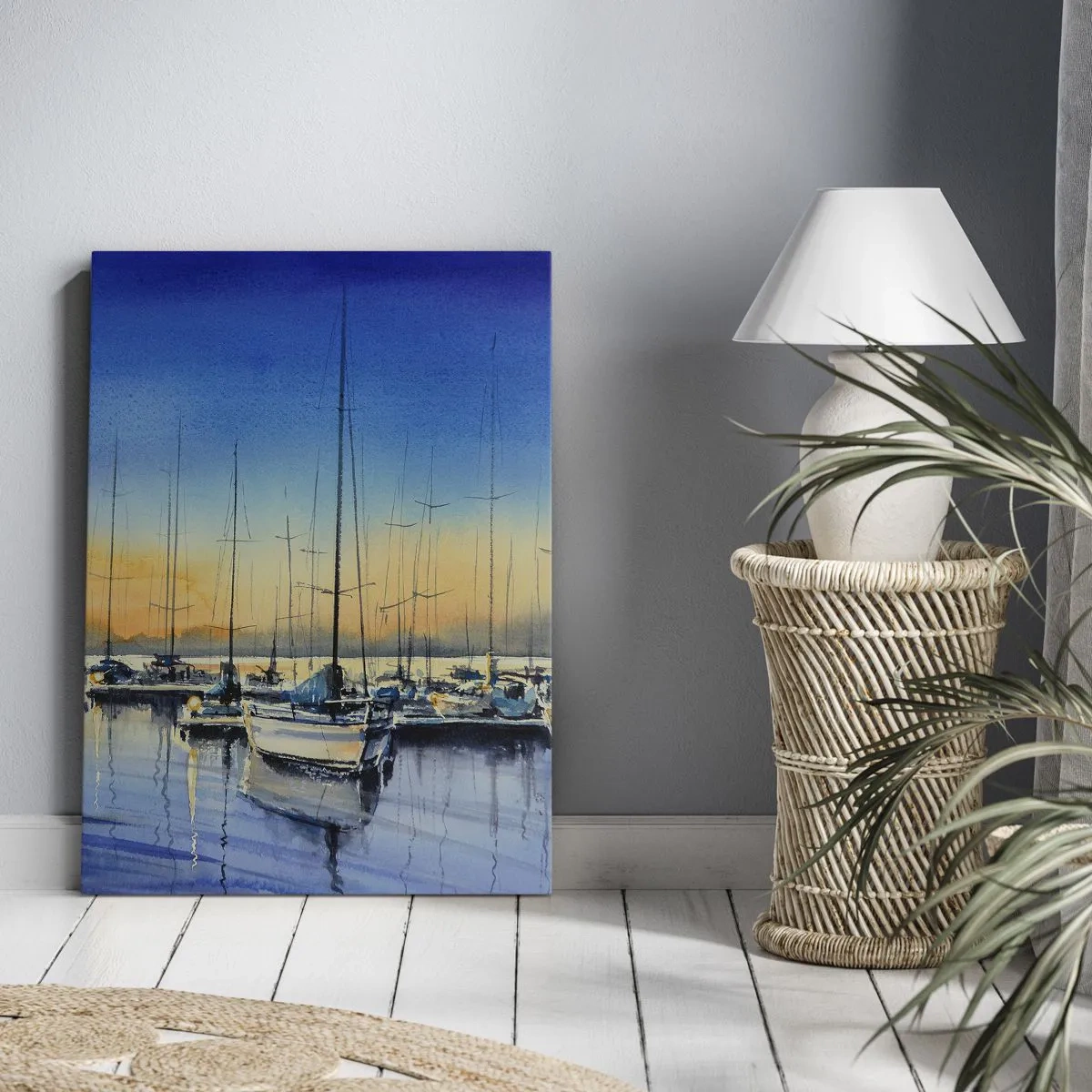 Canvastavla - Bild på duk - Slutet på en bra dag - 45x80 cm