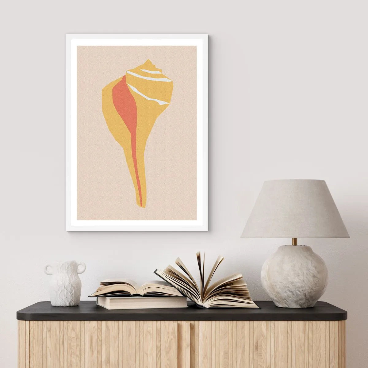 Affisch i vit ram - Organisk abstraktion - tillväxt - 40x50 cm