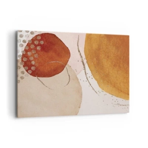 Canvastavla - Bild på duk - Rundhet och rörelse - 100x70 cm