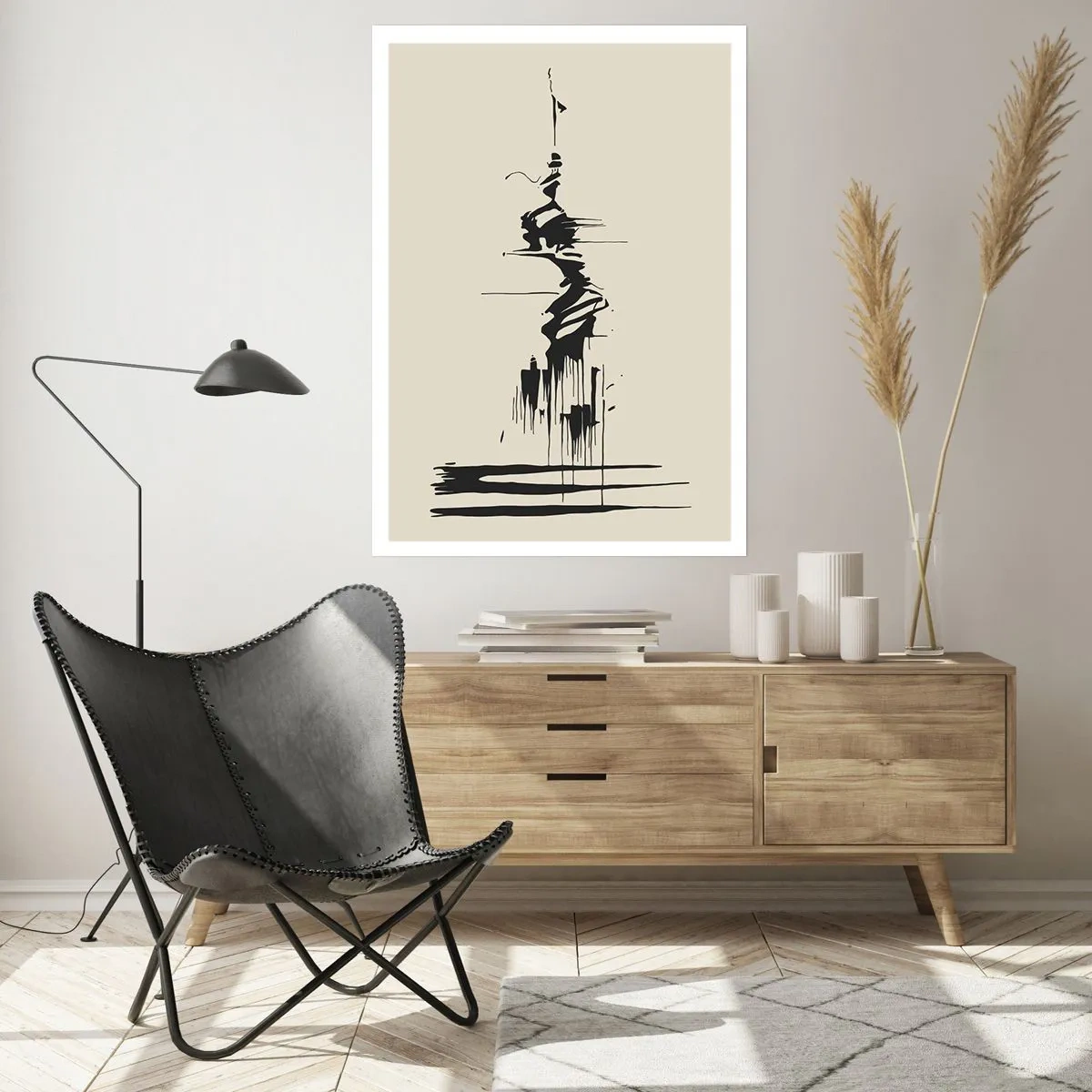 Affisch - Skyndsam abstraktion - 70x100 cm