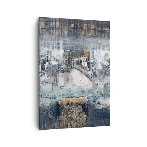 Canvastavla - Bild på duk - På is och klumpar - 50x70 cm