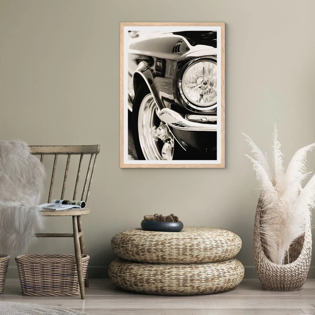 Affisch i ram av ljusek - Oändlig glans - 70x100 cm