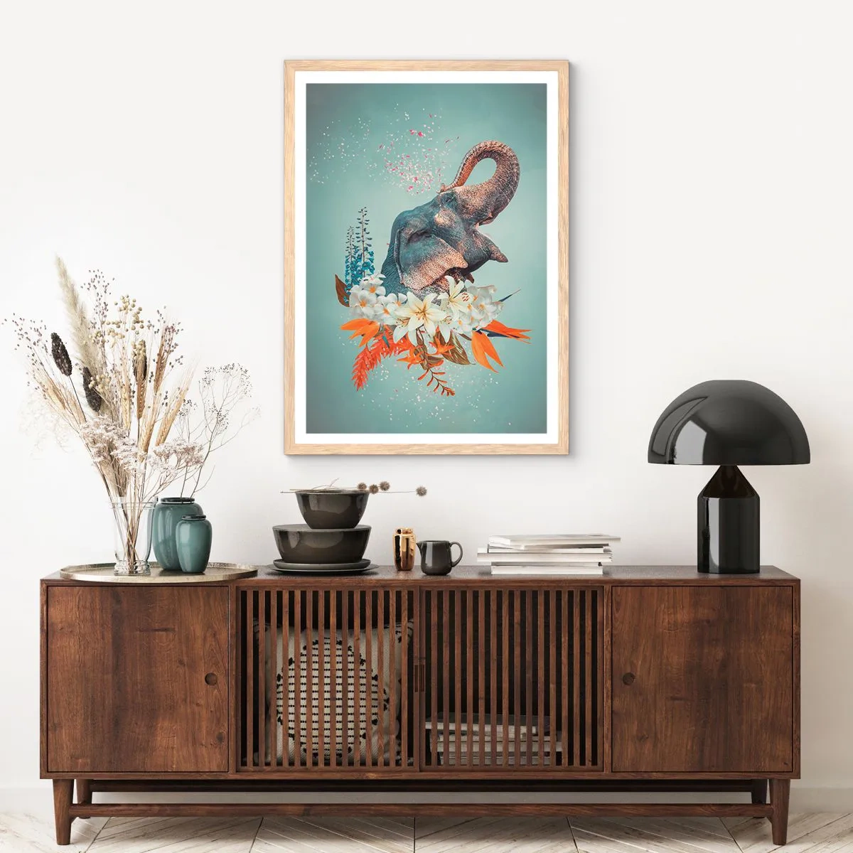 Affisch i ram av ljusek - Glädjens vrål - 70x100 cm