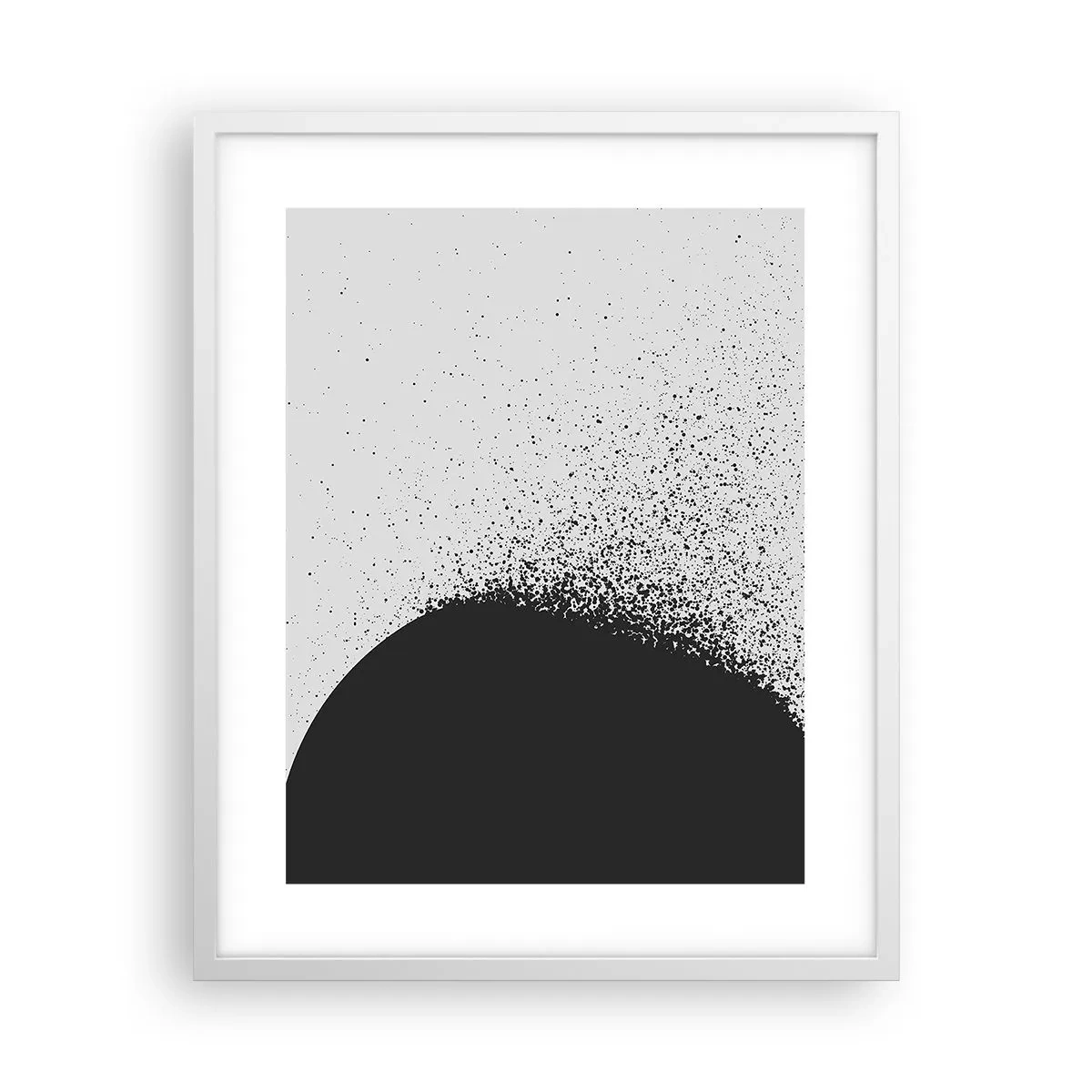 Affisch i vit ram - Partiklarnas rörelse - 40x50 cm
