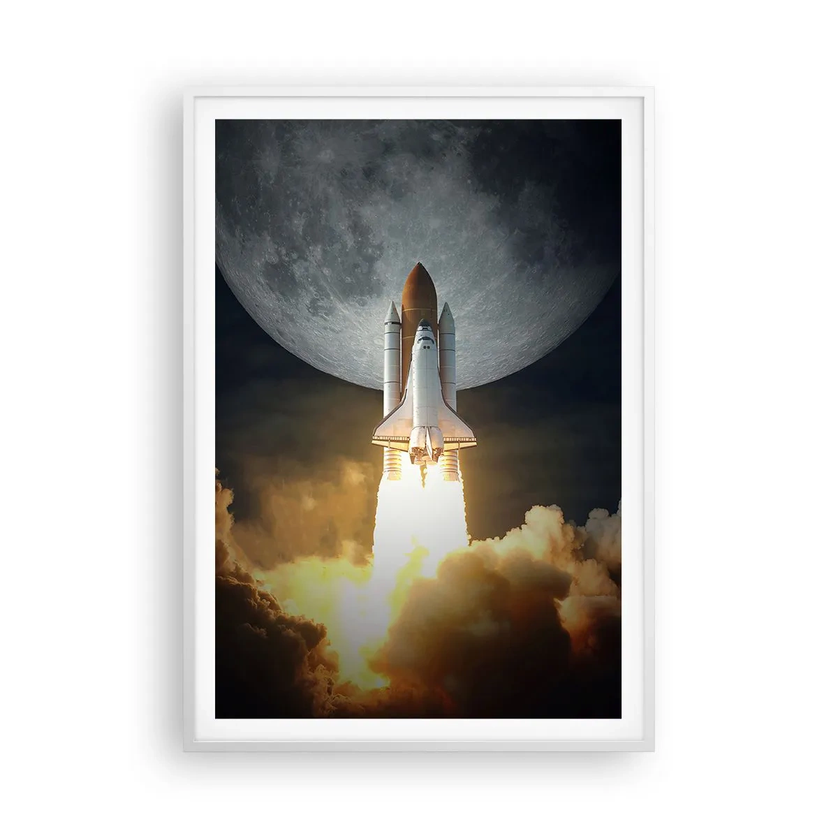 Affisch i vit ram - Början på ett utomjordiskt äventyr - 70x100 cm