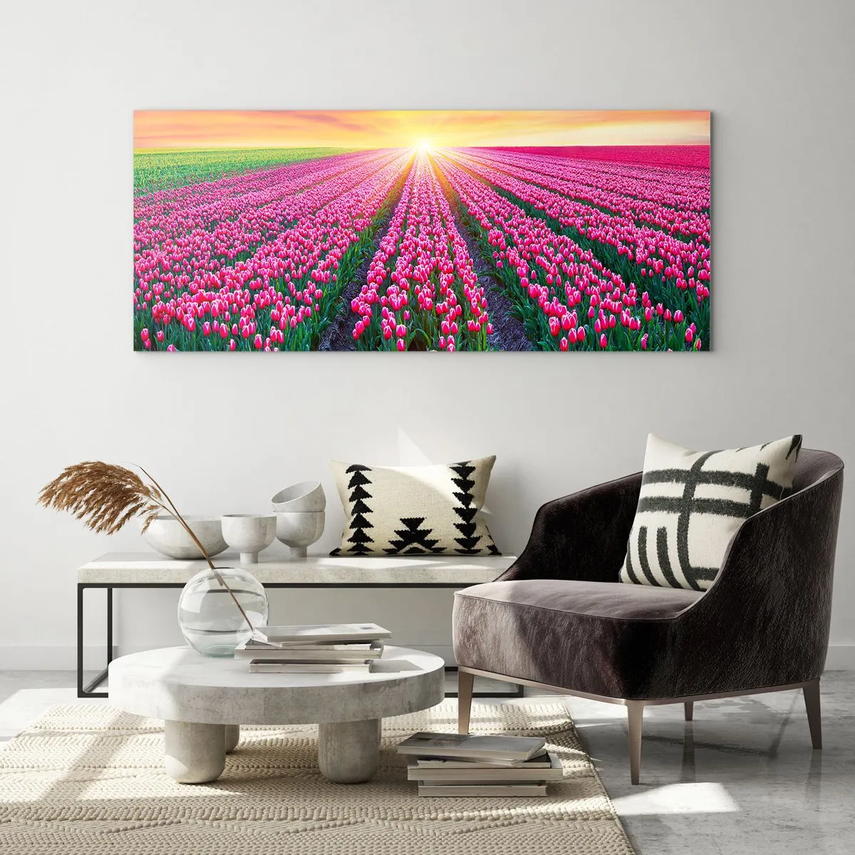 Glastavla - Bild på glas - Skönhetsfarmen - 120x50 cm