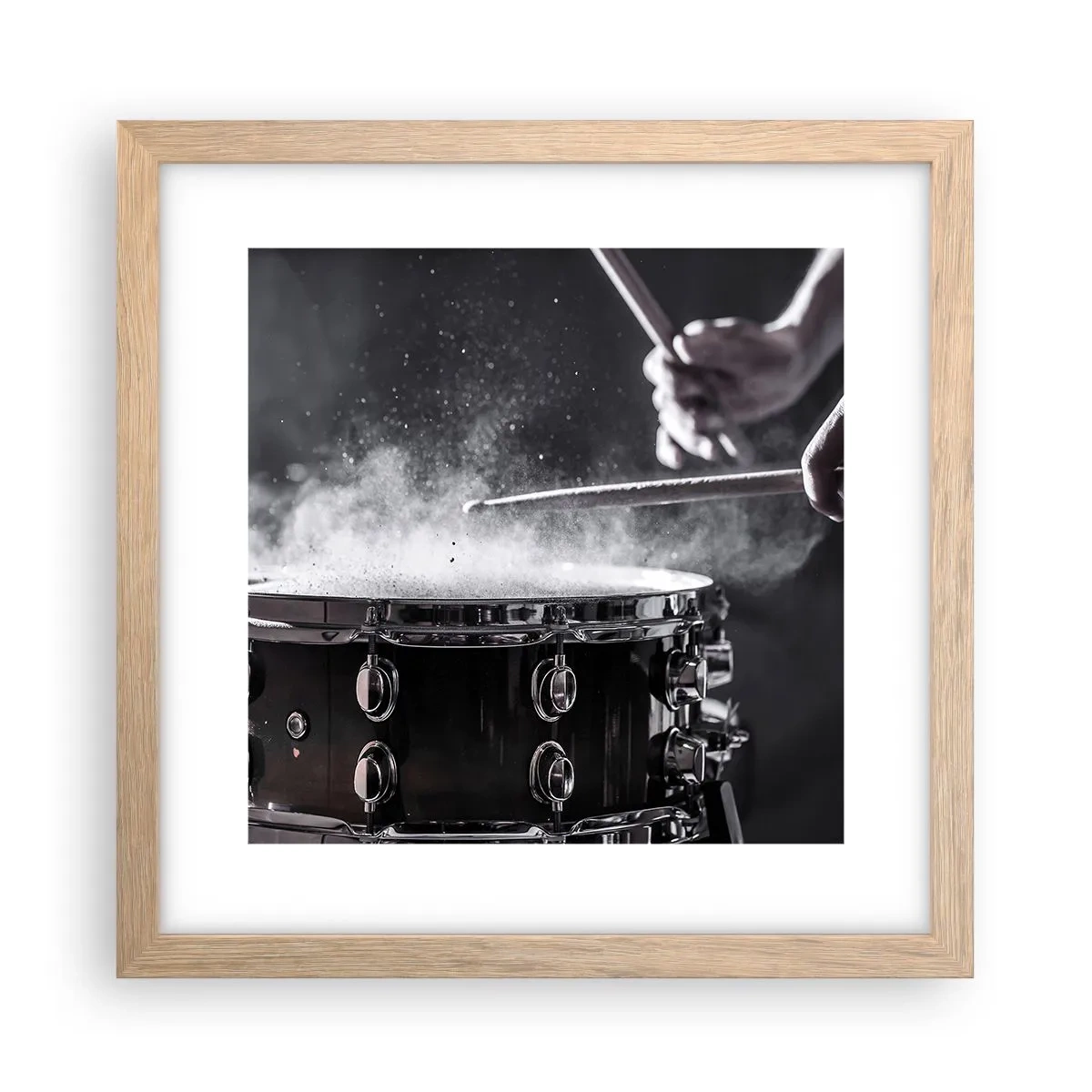 Affisch i ram av ljusek - Musikens puls - 30x30 cm