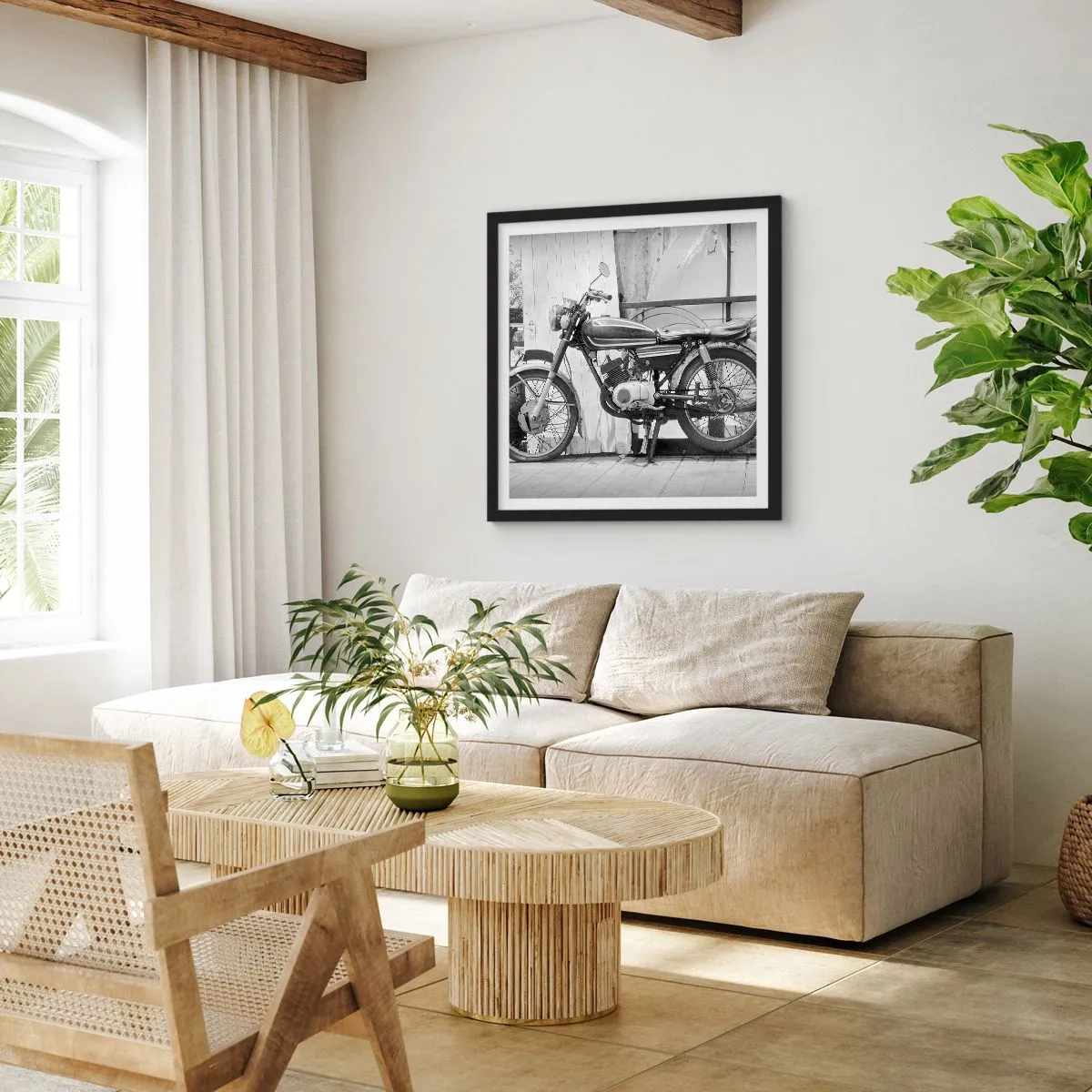 Affisch i svart ram - Klassik framför allt - 40x40 cm