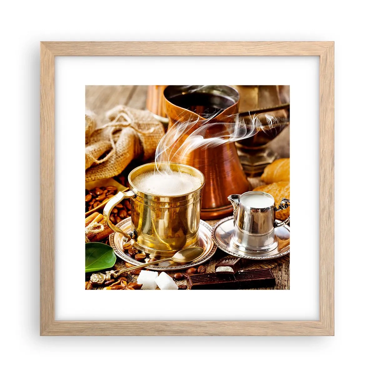 Affisch i ram av ljusek - Ha en trevlig dag! - 30x30 cm