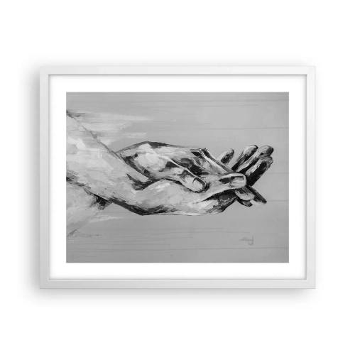 Affisch i vit ram - Början... - 50x40 cm