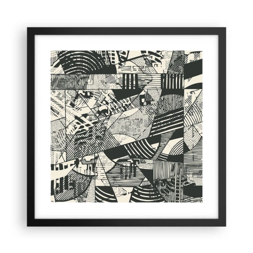 Affisch i svart ram - Nutidens dynamik - 40x40 cm