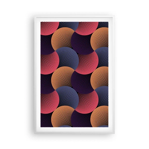 Affisch i vit ram - I en cirkulär rytm - 61x91 cm