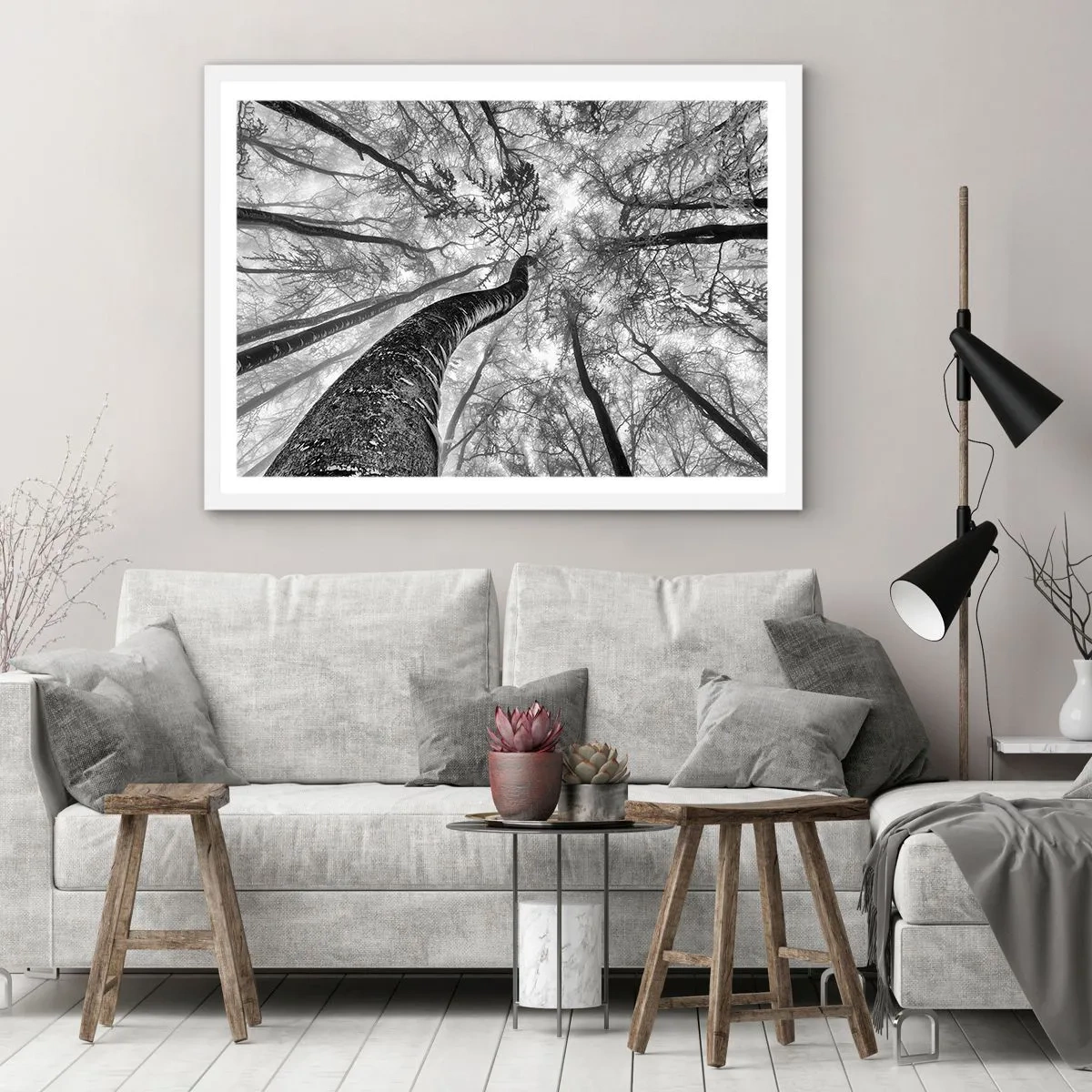 Affisch i vit ram - Kapplöpning mot ljuset - 70x50 cm