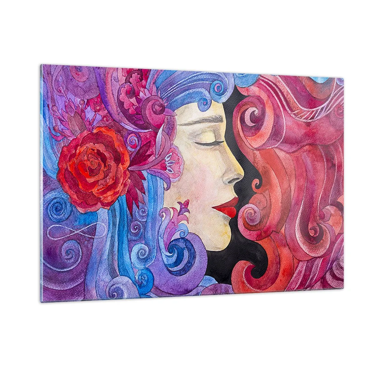 Glastavla - Bild på glas - Jugendstilen lever - 120x80 cm