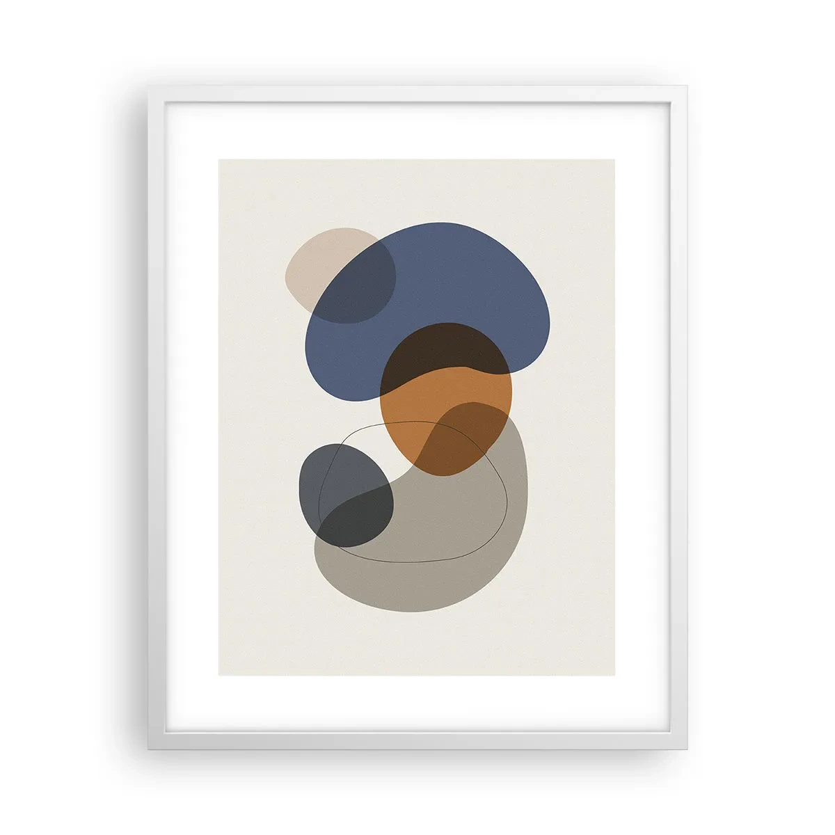 Affisch i vit ram - Färgernas droppar - 40x50 cm