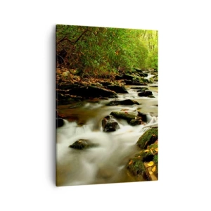 Canvastavla - Bild på duk - Som flytande silver - 50x70 cm