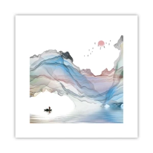 Affisch - Mot kristallfjäll - 30x30 cm