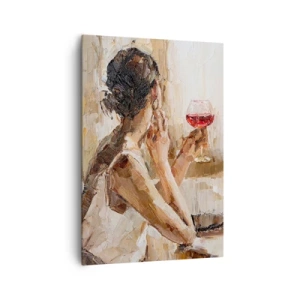 Canvastavla - Bild på duk - Smaken av ett gott ögonblick - 70x100 cm