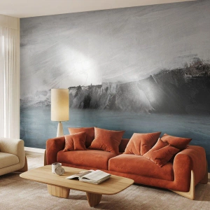 Självhäftande Fototapet Deluxe Sticker - Vatten - jord: en krock mellan elementen - Kust, Landskap, Hav - 250x175 cm