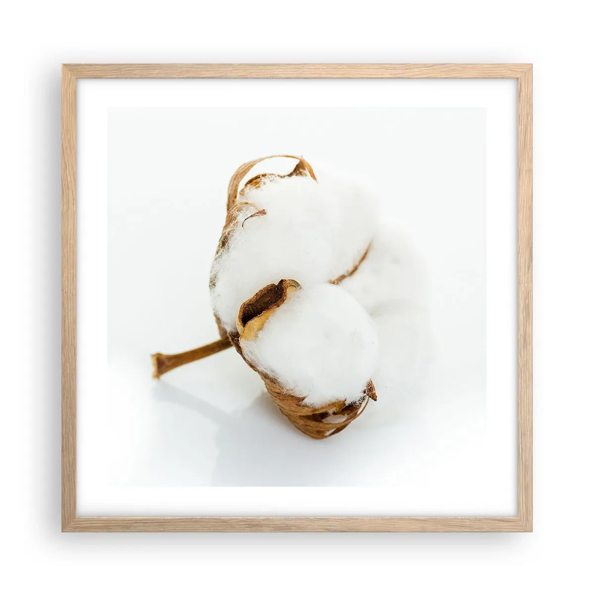 Affisch i ram av ljusek - Mjuk av naturen - 50x50 cm