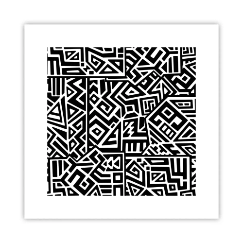 Affisch - Prekolumbisk komposition - 30x30 cm