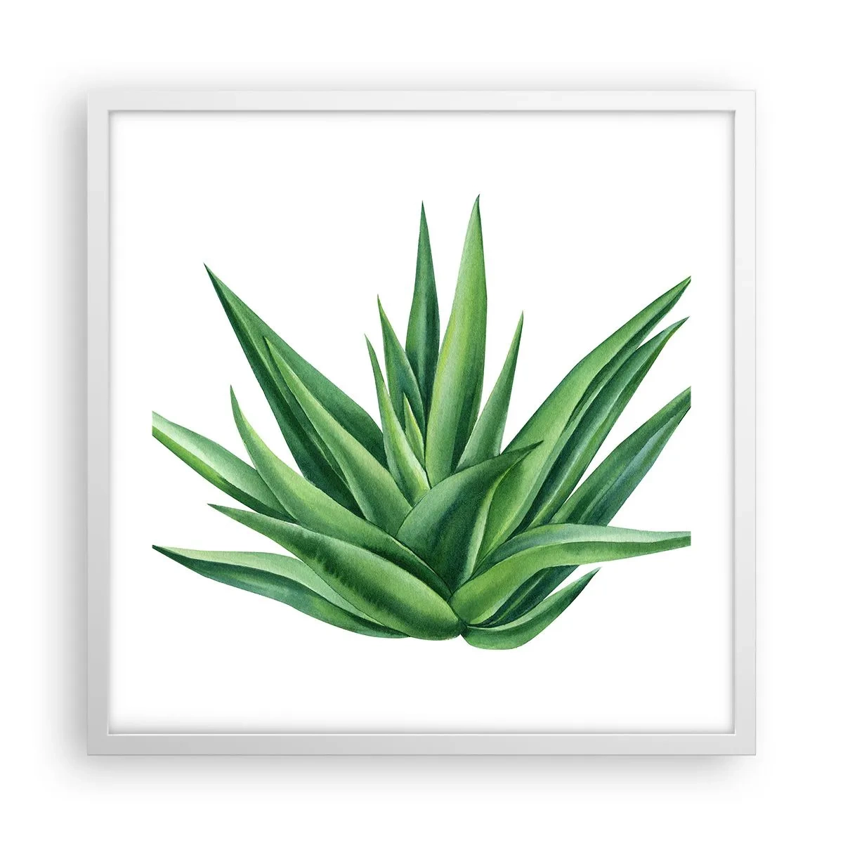 Affisch i vit ram - Grönt - styrka - liv - 50x50 cm