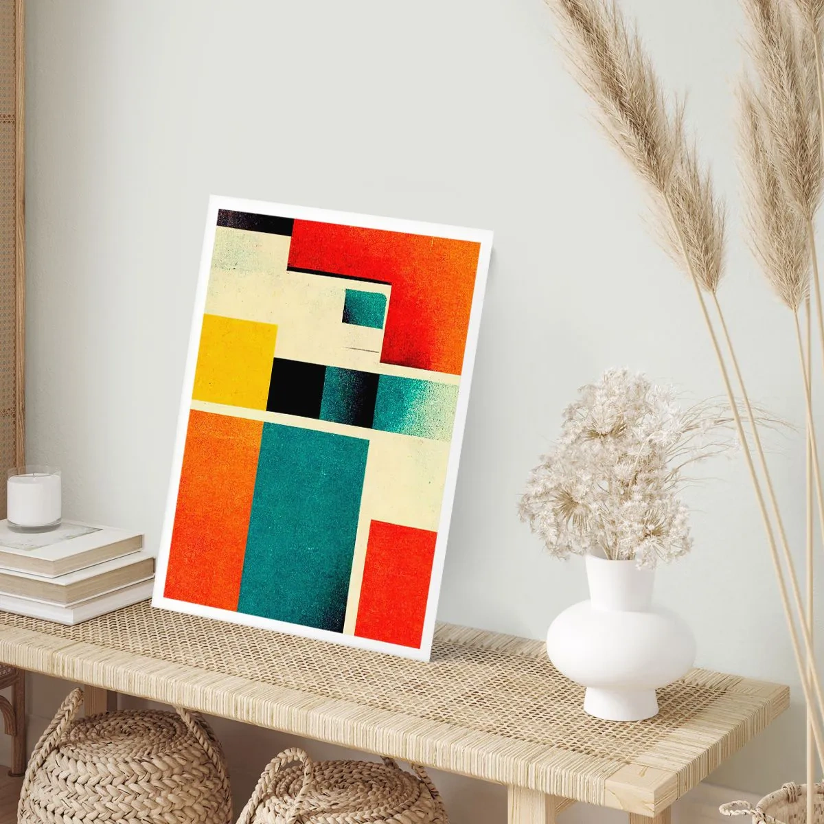 Affisch - Geometrisk abstraktion - bra energi - 40x50 cm