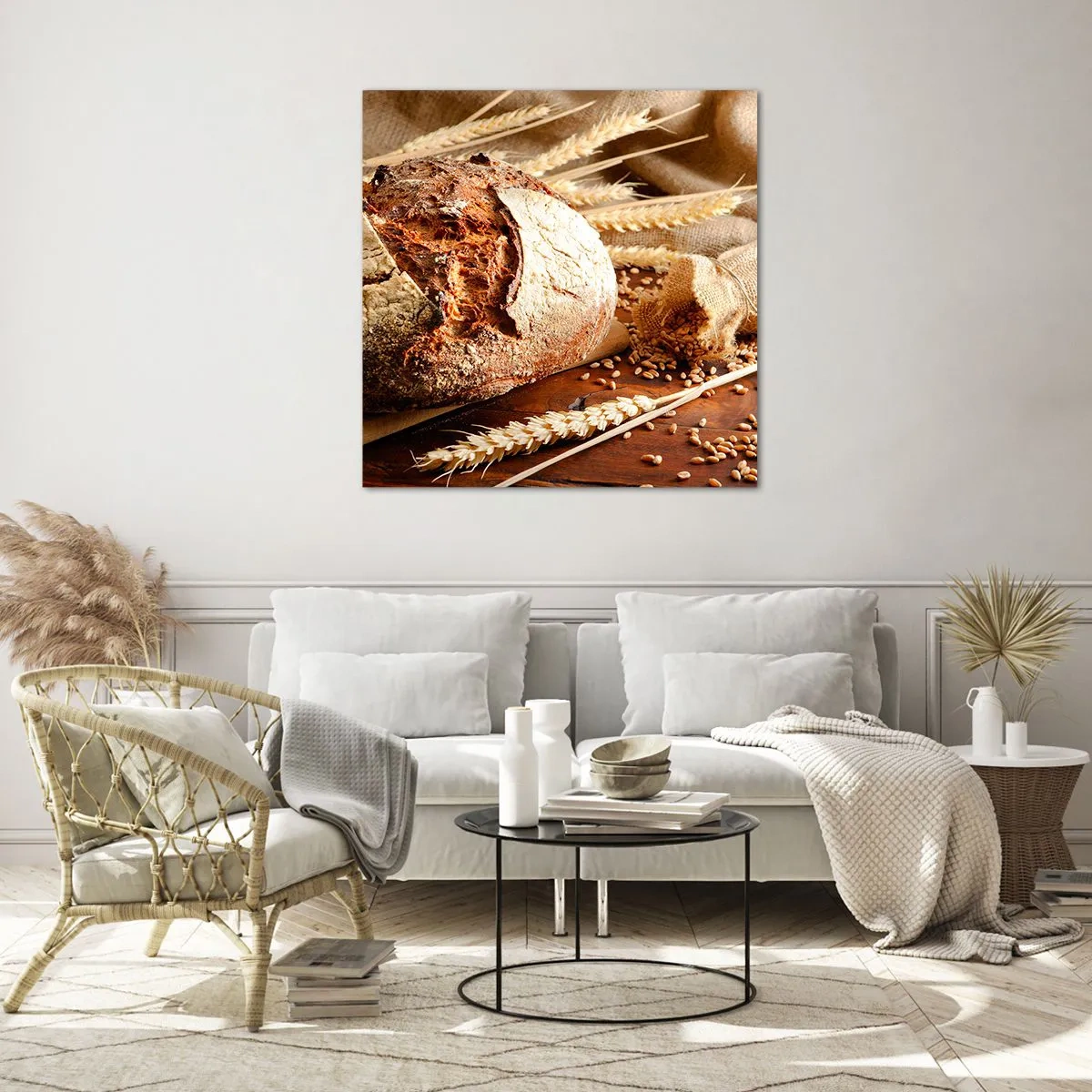 Glastavla - Bild på glas - Aptitlig, doftande, knaprig - 50x50 cm