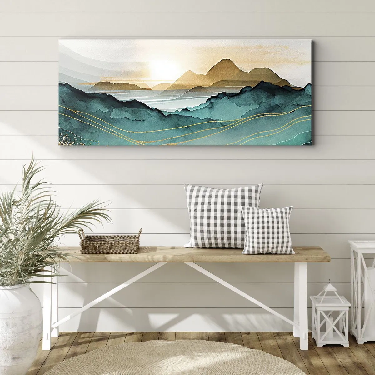Canvastavla - Bild på duk - På gränsen till abstraktion - landskap - 100x40 cm