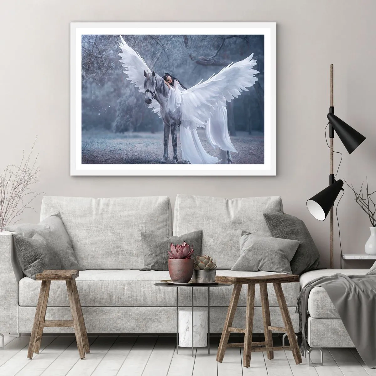 Affisch i vit ram - En stund full av inspiration - 50x40 cm