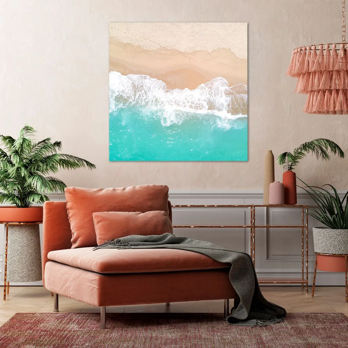 Canvastavla - Bild på duk - Smekande beröring - 50x50 cm