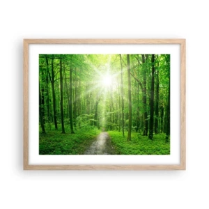 Affisch i ram av ljusek - Grön domkyrka - 50x40 cm