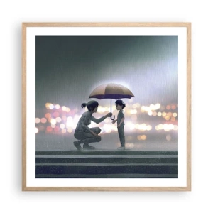 Affisch i ram av ljusek - Och allt är väl nu - 60x60 cm