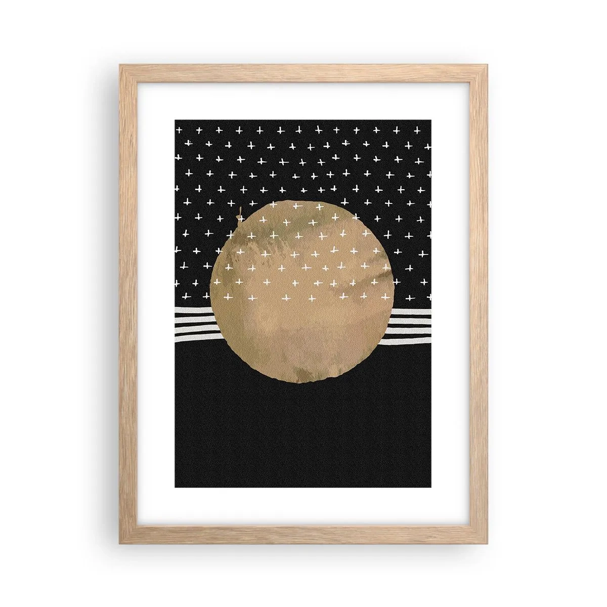 Affisch i ram av ljusek - Komposition: galaxens flagga - 30x40 cm