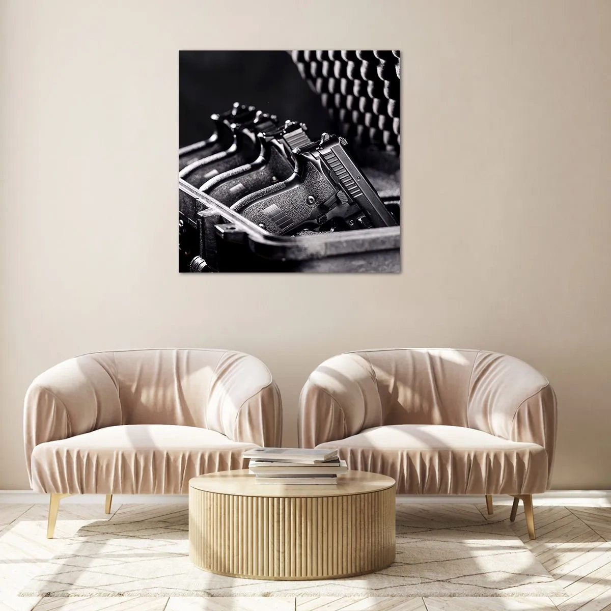 Glastavla - Bild på glas - Manlig idrott - 70x70 cm