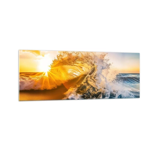 Glastavla - Bild på glas - Lek i sanden - 140x50 cm