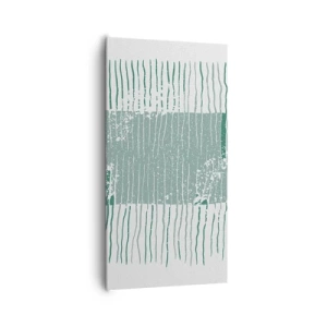 Canvastavla - Bild på duk - Marin abstraktion - 65x120 cm