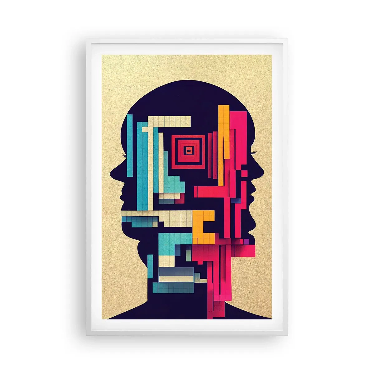 Affisch i vit ram - Nya band - 61x91 cm