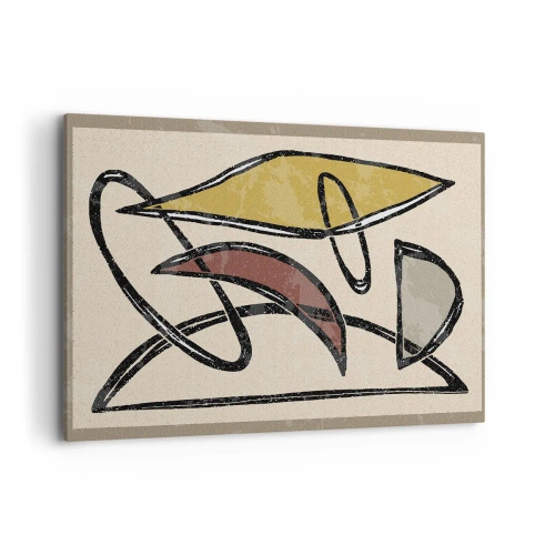 Canvastavla - Bild på duk - Vertikaler och nivåer - 100x70 cm