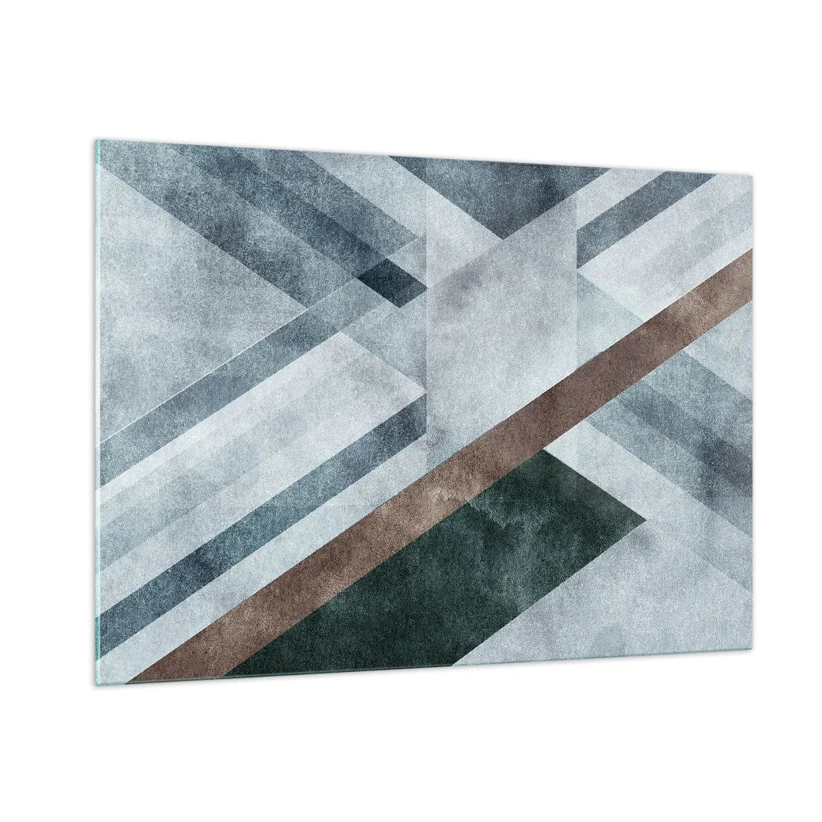 Glastavla - Bild på glas - Sofistikerad elegans i geometri - 100x70 cm