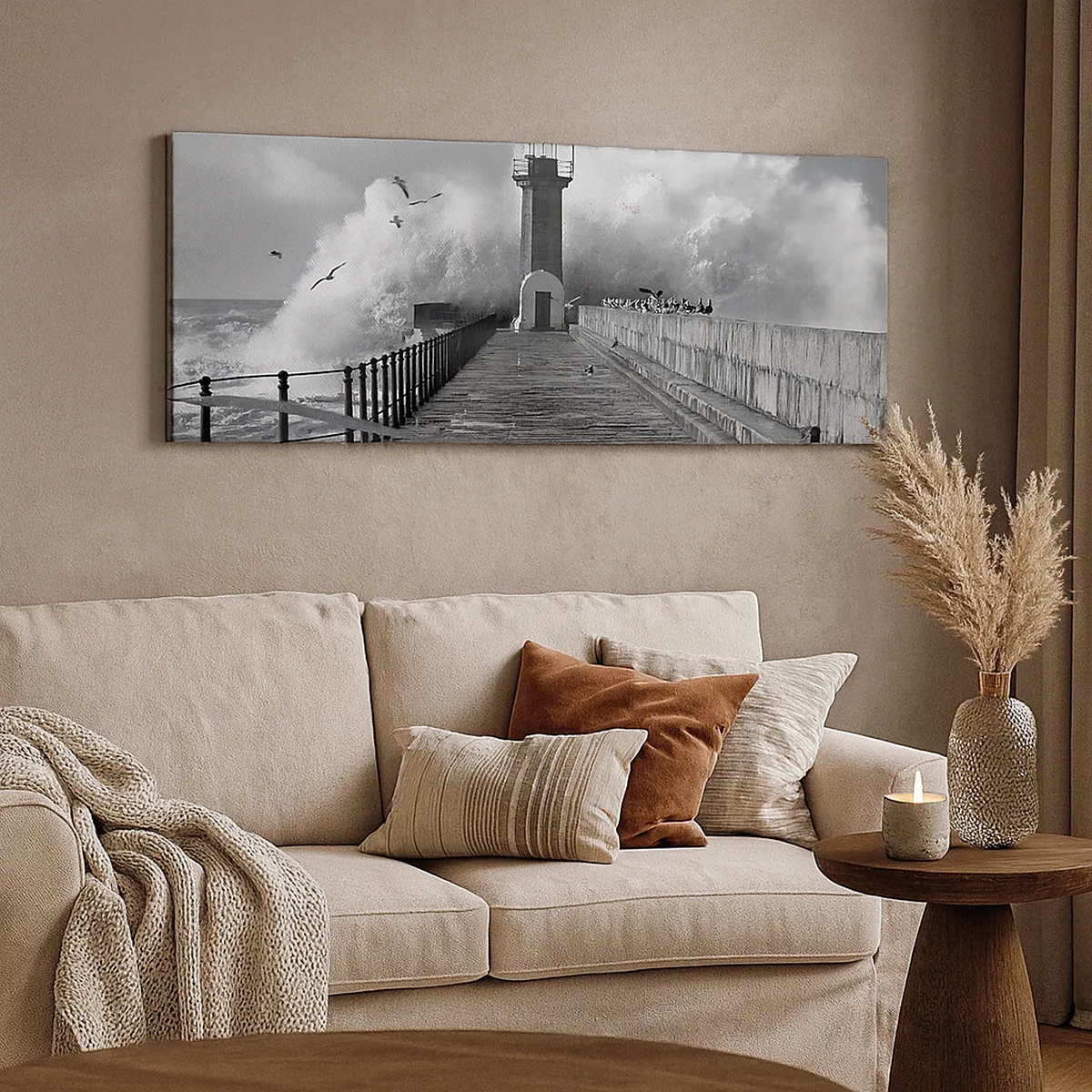 Canvastavla - Bild på duk - Orädd  - 30x30 cm