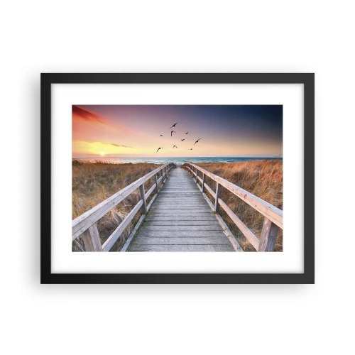 Affisch i svart ram - Startbana - 40x30 cm